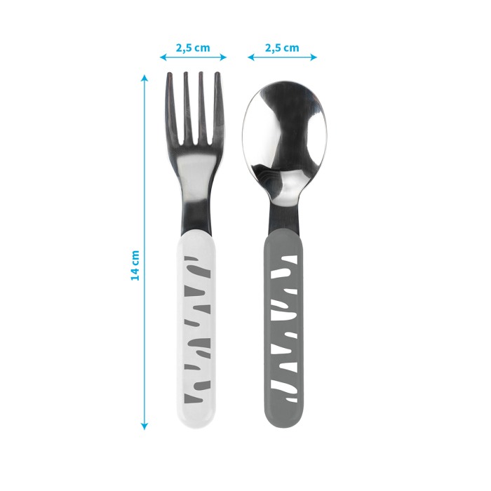 Set tacamuri, lingurita si furculita din inox  Babyono 1065/01 [3]