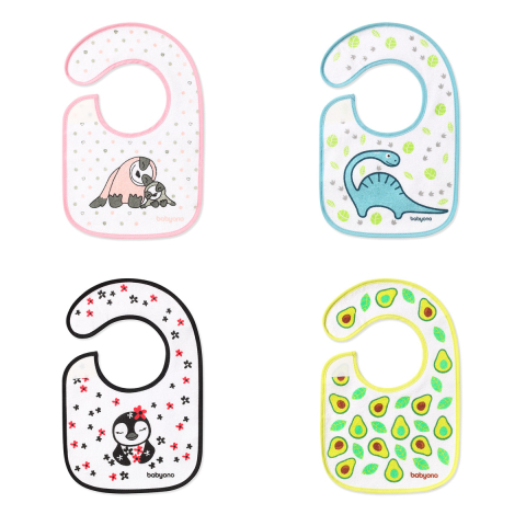 Cani, pahare si accesorii bebe - Barbita impermeabila copii peste 3 luni Mananc si cresc Babyono 831