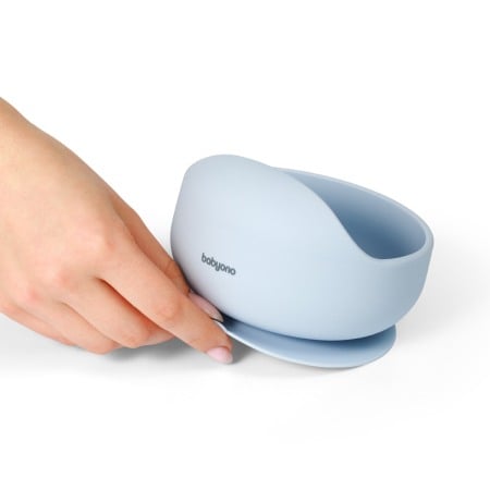 Bol din silicon cu ventuza pentru copii Babyono albastru 1481/01 [3]