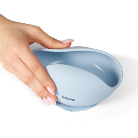 Bol din silicon cu ventuza pentru copii Babyono albastru 1481/01 [4]