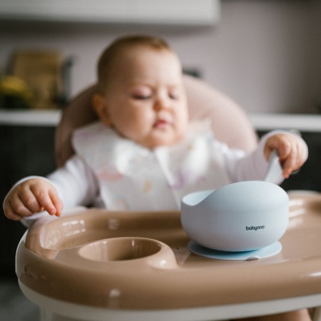 Bol din silicon cu ventuza pentru copii Babyono albastru 1481/01 [10]
