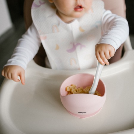 Bol din silicon cu ventuza pentru copii Babyono roz 1481/02 [5]