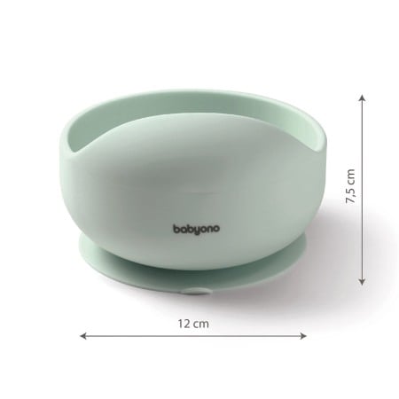Bol din silicon cu ventuza pentru copii Babyono verde 1481/03 [7]