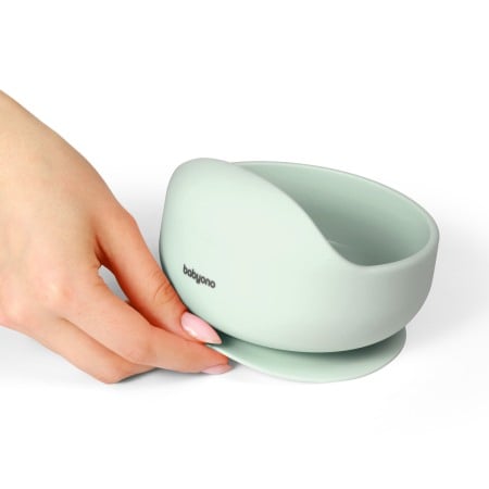 Bol din silicon cu ventuza pentru copii Babyono verde 1481/03 [5]