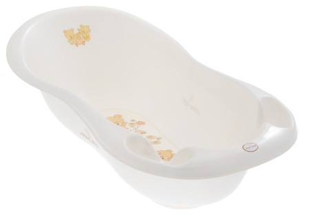 Cadite 102 cm - Cadita Copii 102Cm Cu Senzor Ursuletul Teddy Alb Perlat MS-005-118
