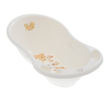 Cadite 86 cm - Cadita Copii 86Cm Cu Senzor Ursuletul Teddy Alb Perlat MS-004-118
