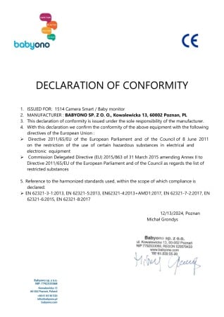 Camera Smart monitorizare bebe Babyono 1514 [12]