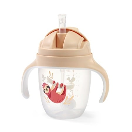 Cani, pahare si accesorii bebe - Cana copii crem cu pai Babyono 1464/04
