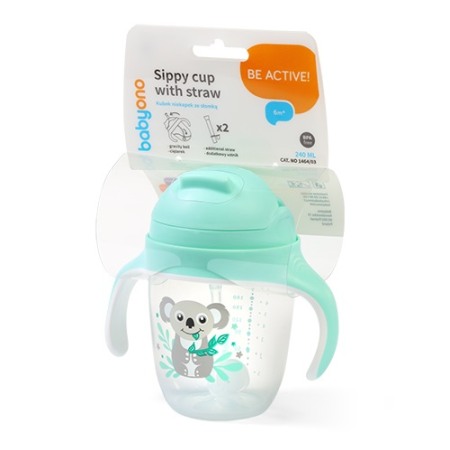 Cana copii verde cu pai Babyono 1464/03 [1]