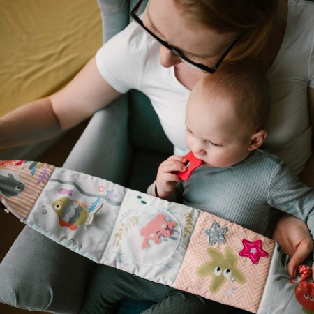 Carte educativa senzoriala cu doua fete Babyono, "Sub mare",  1563 [13]