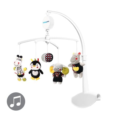 Carusele patut - Carusel muzical multicolor pentru patut cu jucarii de plus ECHIPA DE VIS Babyono, 636