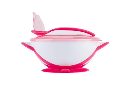 Castron cu ventuza si lingurinta roz Babyono 1063/03 [1]