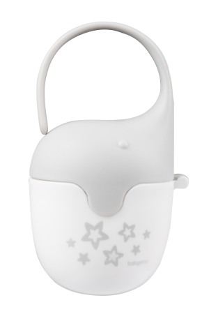 Biberoane, tetine, accesorii - Cutie pentru suzeta elefant Babyono gri 529/01