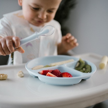 Farfurie din silicon cu ventuza pentru copii Babyono albastra 1482/01 [7]