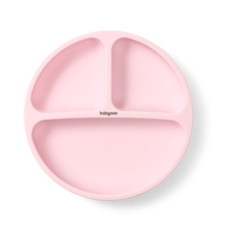 Farfurie din silicon cu ventuza pentru copii Babyono roz 1482/02 [5]