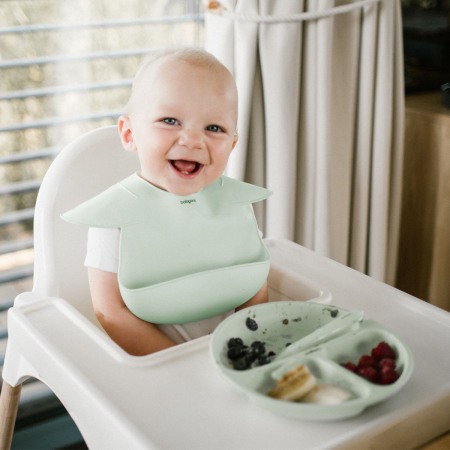 Farfurie din silicon cu ventuza pentru copii Babyono verde 1482/03 [3]