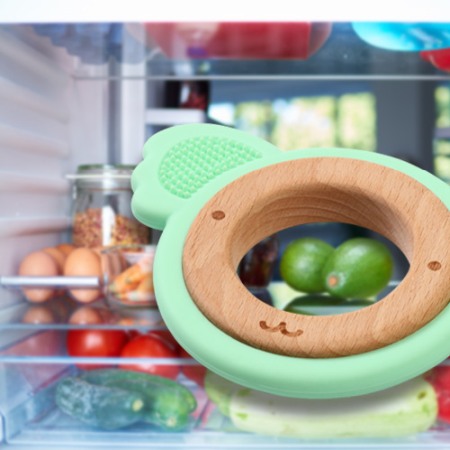 Inel de dentitie silicon&lemn Babyono koala verde 1076/01 [7]