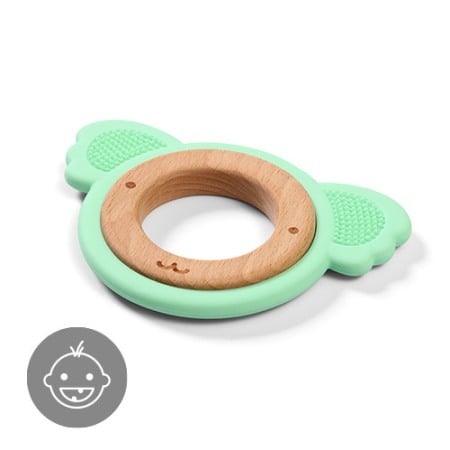 Inel de dentitie silicon&lemn Babyono koala verde 1076/01 [6]