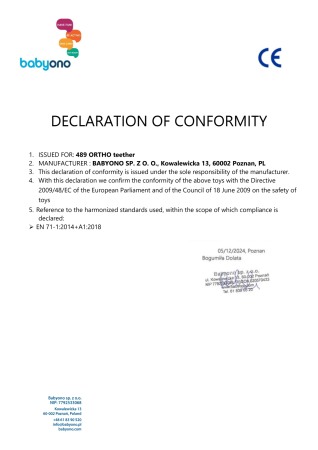 Inel dentitie minge bebelusi Babyono verde 489/01 [2]