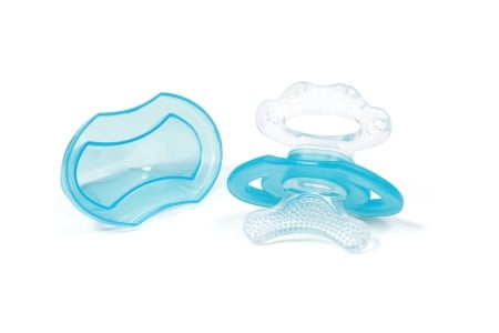 Jucarii pentru dentitie - Inel gingival cu forma de suzeta albastra Babyono 1008/01