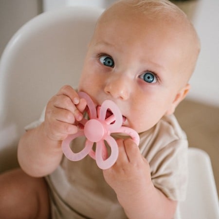 Inel gingival floare roz Babyono 1596/01 [3]