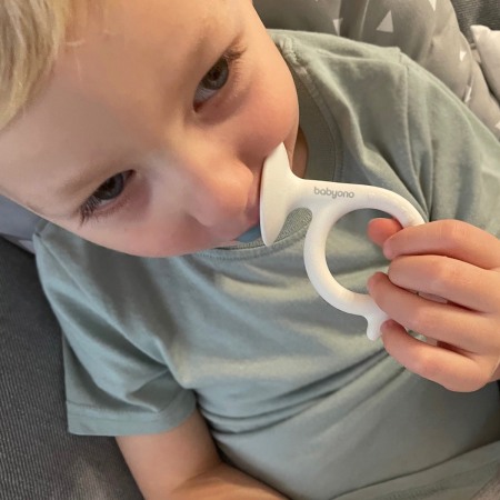 Inel gingival melc Babyono, gri/verde, 1597/02 [1]