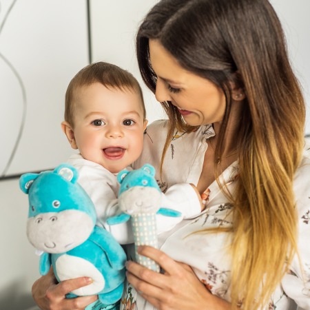 Jucarie plus hipopotam albastru Babyono Marcel 1158 [6]