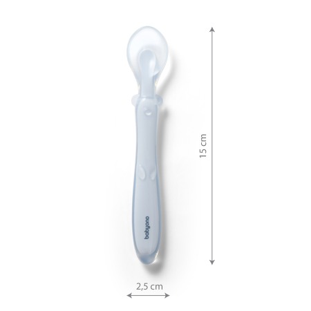 Lingurita flexibila din silicon Babyono albastra 785/01 [3]