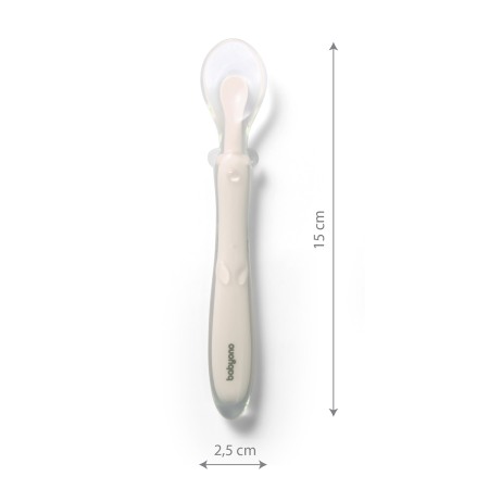 Lingurita flexibila din silicon Babyono crem 785/04 [5]