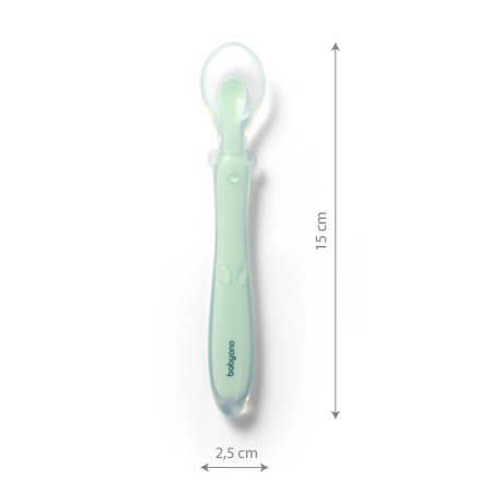 Lingurita flexibila din silicon Babyono menta 785/02 [4]