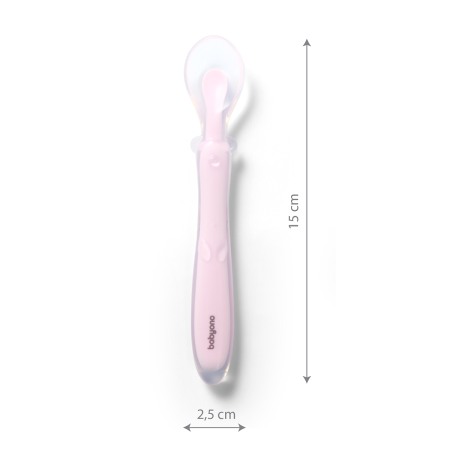 Lingurita flexibila din silicon Babyono roz 785/03 [4]