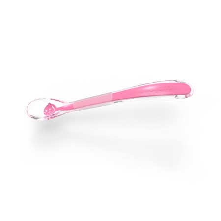 Articole hranire bebelusi - Lingurita moale silicon Baby Smile roz Babyono, 1460/2