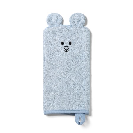 Accesorii ingrijire copii - Manusa baie copii cu fibre de bambus albastru Babyono 787/02