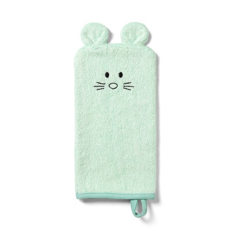 Accesorii ingrijire copii - Manusa baie copii cu fibre de bambus verde Babyono 787/03