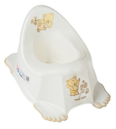 Olite antiderapante simple - Olita Anti-Derapanta Ursuletul Teddy Alb Perlat MS-013-118