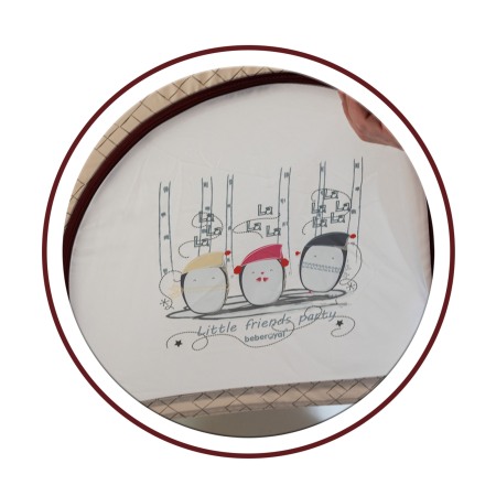 Patut Pliabil, Beberoyal, Little Friends, cu doua nivele, Saltea de Infasat, Geanta de Transport, Roti cu Sistem de Blocare, Fereastra Laterala, Spatiu lateral pt. Depozitare, 120x60cm, Grena/Bej Cod: [13]