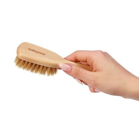 Perie bebe din lemn cu peri naturali babyono 1655 [2]