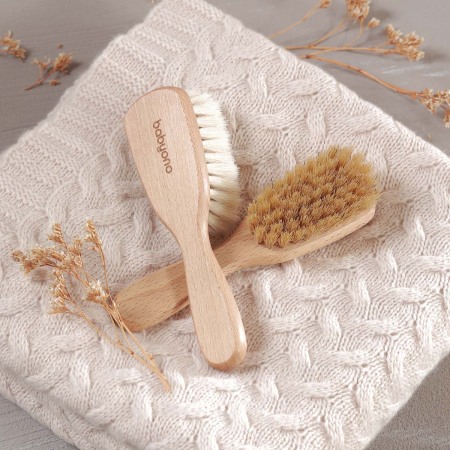 Perie bebe din lemn cu peri naturali babyono 1655 [4]