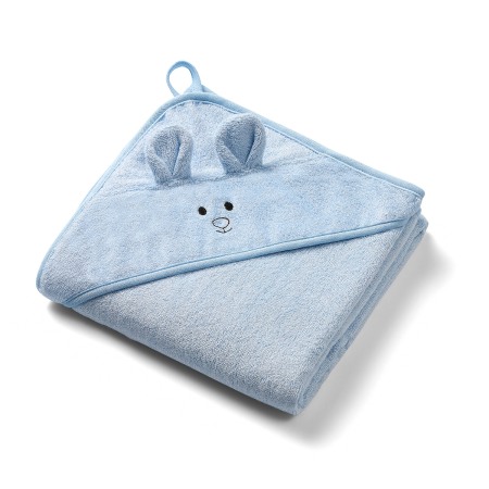 Baie - Prosop baie bambus cu gluga 100 x 100 cm Babyono albastru 1553/02