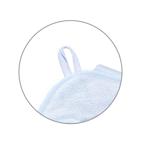 Prosop baie bambus cu gluga 100 x 100 cm Babyono albastru 1553/02 [2]