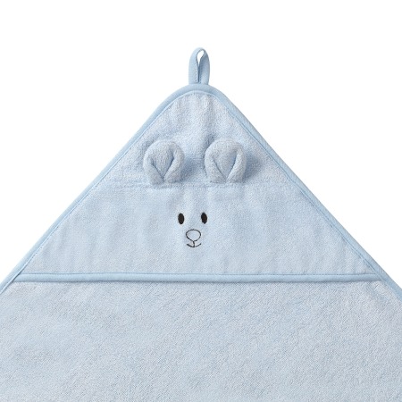 Prosop baie bambus cu gluga 100 x 100 cm Babyono albastru 1553/02 [3]