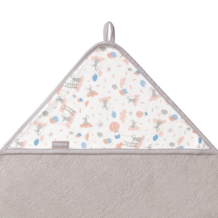 Prosop baie cu gluga bumbac soft 100 x 100 cm Babyono Gri 1552/03 [4]