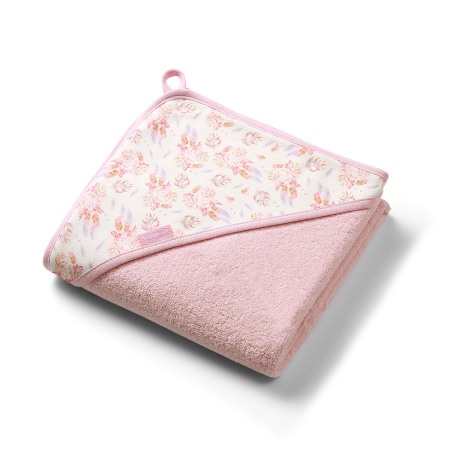Baie - Prosop baie cu gluga bumbac soft 100 x 100 cm Babyono Roz 1552/01