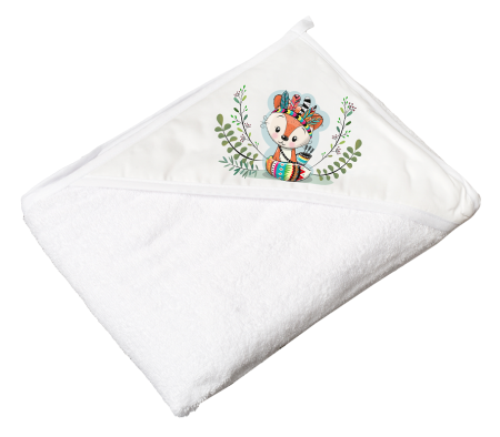 Prosoape si halate baie - Prosop Baie Cu Gluga Wild&Free Vulpe 100X100Cm DZ-008-100X100-103V