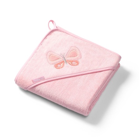 Baie - Prosop Bebe din Fibră de Bambus cu Glugă Babyono  100x100 cm  ROZ 346/04 | Prosop Baita Nou-Născut și Copii