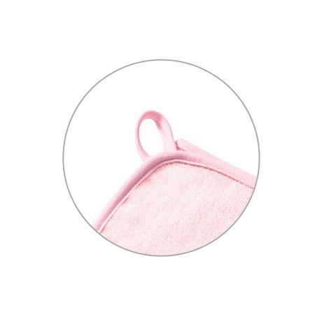 Prosop Bebe din Fibră de Bambus cu Glugă Babyono  100x100 cm  ROZ 346/04 | Prosop Baita Nou-Născut și Copii [4]