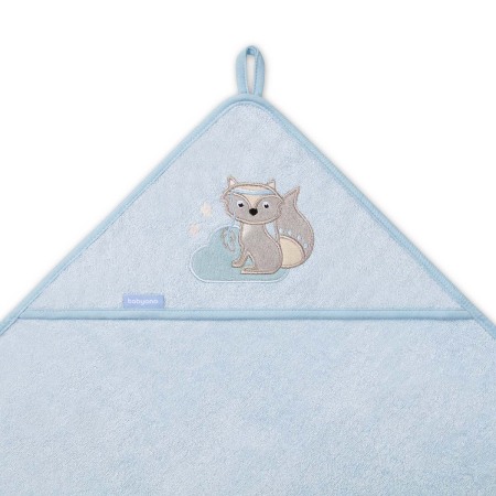 Prosop Bebe din Fibră de Bambus cu Glugă Babyono  Albastru 346/05 | Prosop Băiță Nou-Născut și Copii 100x100 cm [3]
