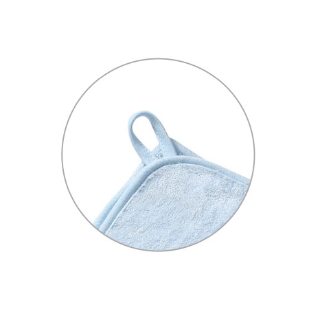 Prosop Bebe din Fibră de Bambus cu Glugă Babyono  Albastru 346/05 | Prosop Băiță Nou-Născut și Copii 100x100 cm [5]