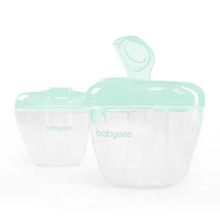 Recipient compartimentat pentru lapte praf, verde menta, 1022 Babyono [2]