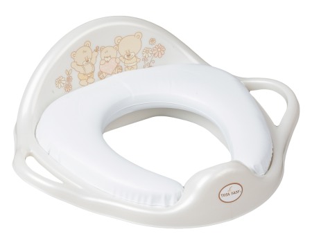 Reductoare moi - Reductor Pt. Toaleta Moale Ursuletul Teddy Alb Perlat MS-020-118